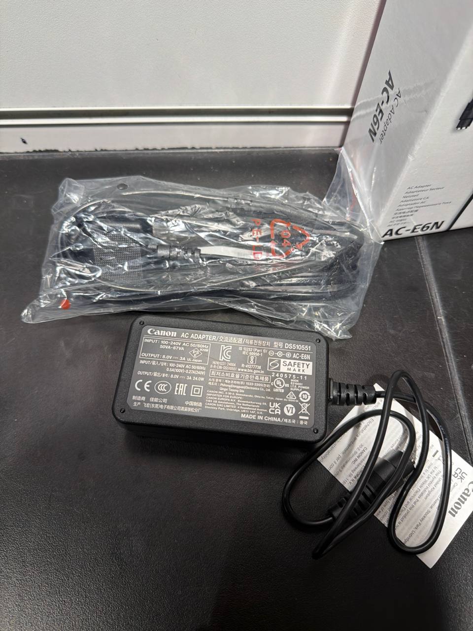 Like New Canon AC-E6N AC Adapter (UK Plug & Mains Lead) - Own4Less